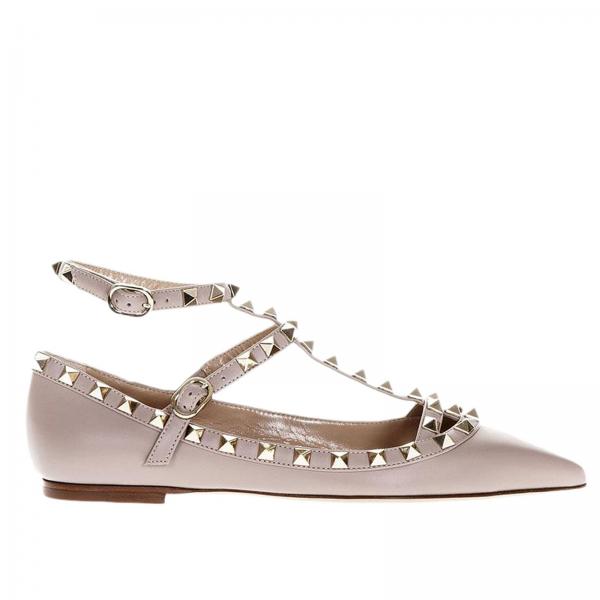 VALENTINO GARAVANI: Ballet flats women - Nude | Ballet Flats Valentino ...