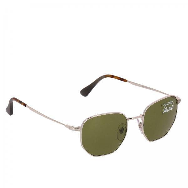 Persol Outlet Occhiali da sole 2446S in metallo stile vintage Verde