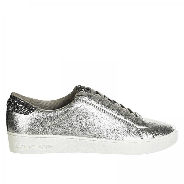 silver michael kors trainers