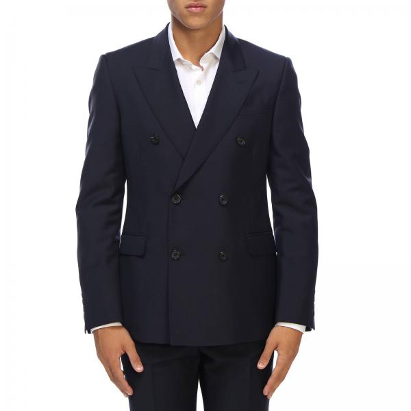 ALEXANDER MCQUEEN: Jacket men | Blazer Alexander Mcqueen Men Blue ...