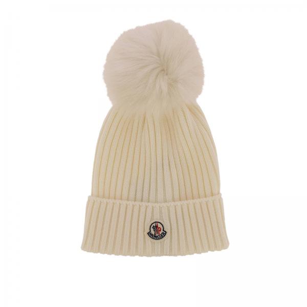 MONCLER: Hat girl kids - Yellow Cream | Girls' Hats Moncler 00256 04S01 ...