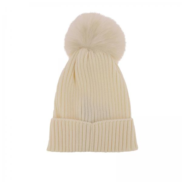 MONCLER: Hat girl kids - Yellow Cream | Girls' Hats Moncler 00256 04S01 ...