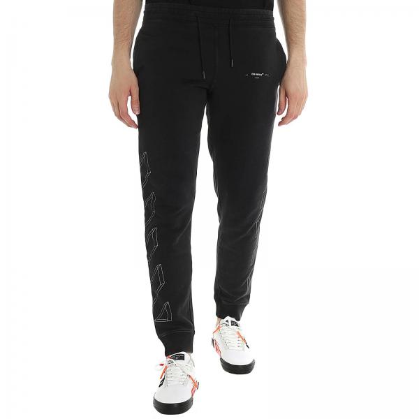 Off White Outlet Pants men Pants Off White Men Charcoal Pants Off White OMCH008E1819 2012