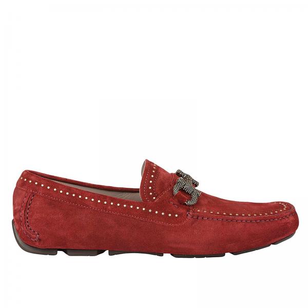 Salvatore Ferragamo Outlet: Loafers men - Burgundy | Loafers Salvatore ...