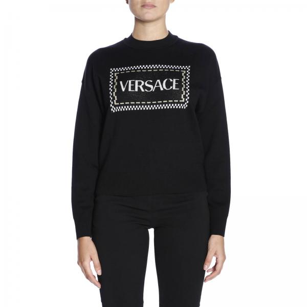 Versace Outlet Jumper women Black Jumper Versace A80883 A227348