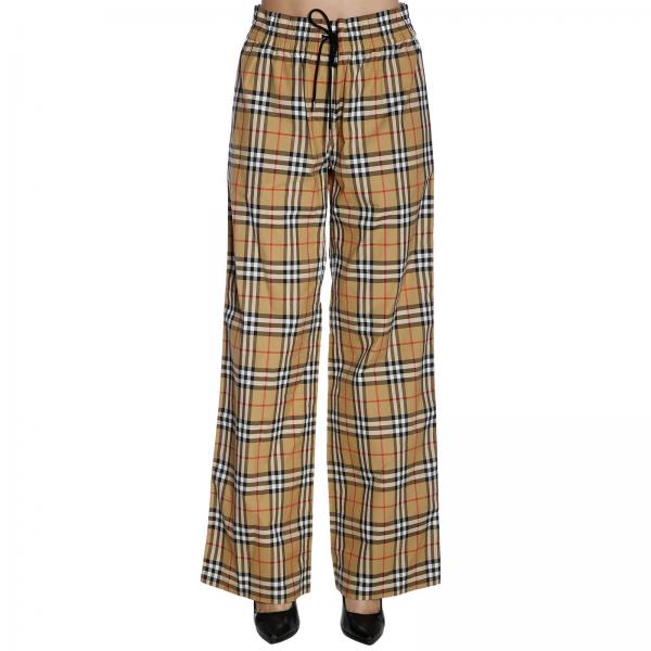 Burberry Outlet: Pants women | Pants Burberry Women Multicolor | Pants ...