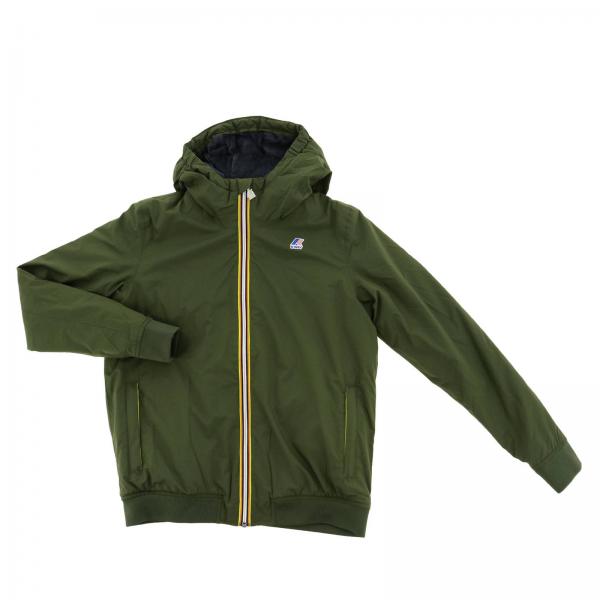 K-Way Outlet: jacket for boy - Green | K-Way jacket K008QJ0 online on ...