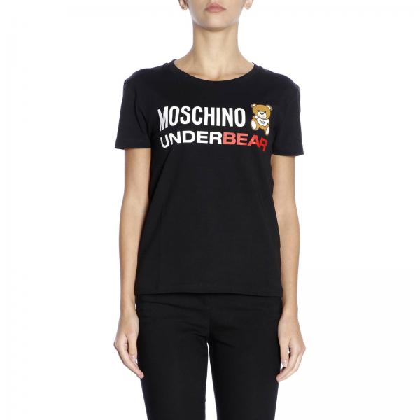 Moschino Underwear Outlet: T-shirt women - Black | T-Shirt Moschino ...