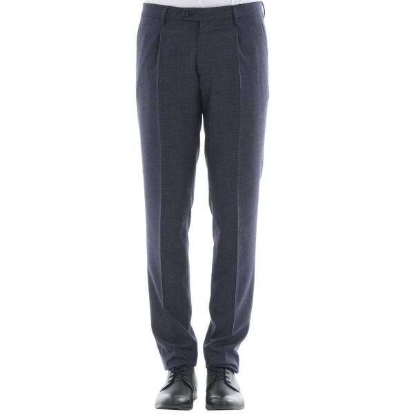 Berwick Outlet: pants for man - Blue | Berwick pants FA2100SC MILANO ...