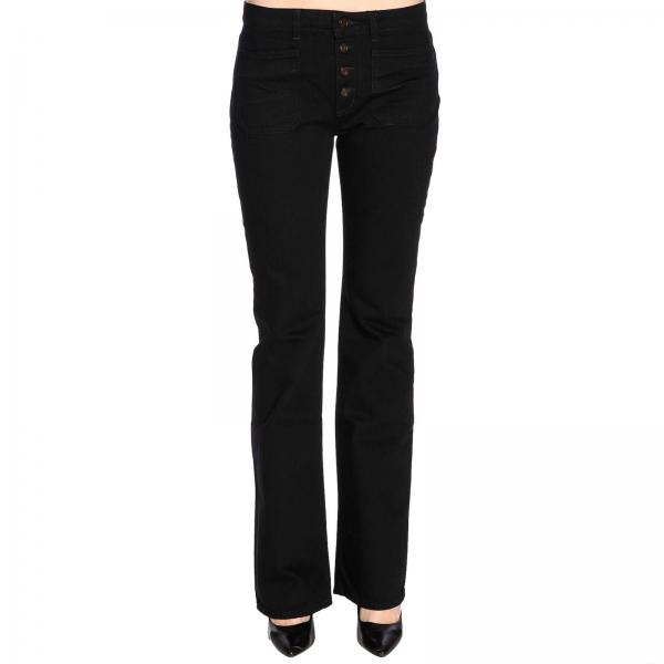 SAINT LAURENT: Jeans women | Jeans Saint Laurent Women Black | Jeans ...