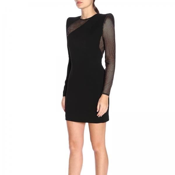 Miniabito Tubino Donna Maniche Lunghe In Tessuto Velato Elastico - Nuovo Con Etichette JM5807