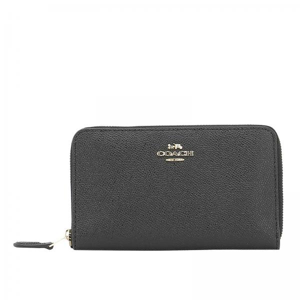 Coach Outlet: wallet for woman - Black | Coach wallet 58584 LI online ...