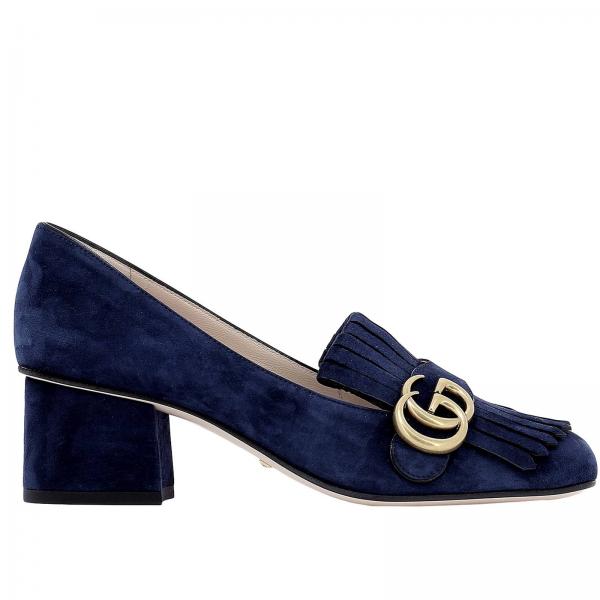 GUCCI: Shoes women - Ink | Heeled Sandals Gucci 408208 C2000 GIGLIO.COM