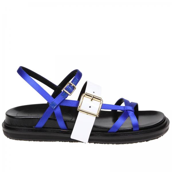 Marni Outlet: Flat sandals women | Flat Sandals Marni Women Blue | Flat Sandals Marni 