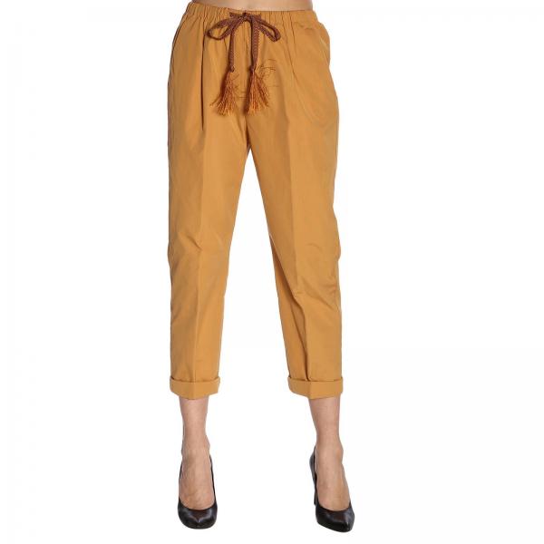 Forte Forte Outlet: pants for woman - Yellow | Forte Forte pants 6030 ...