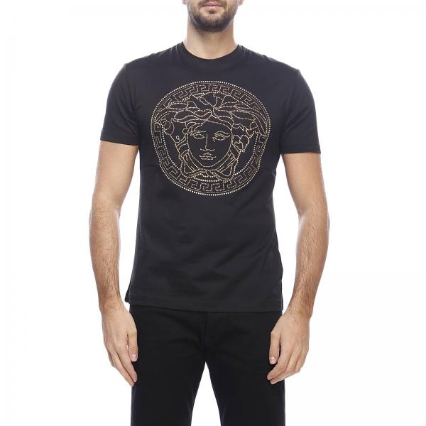 Versace Outlet: t-shirt for men - Black | Versace t-shirt A77987 ...