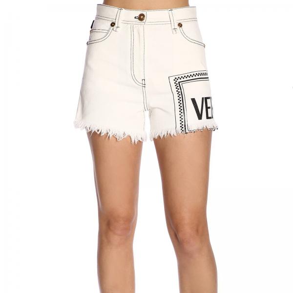 versace white shorts