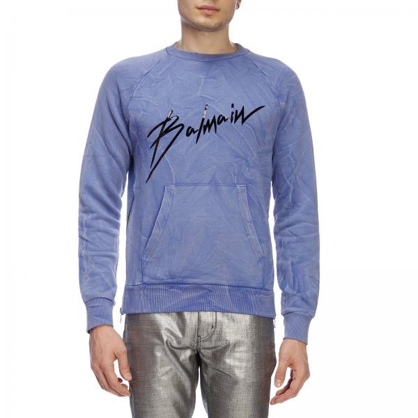 Balmain Outlet: Sweatshirt men | Sweatshirt Balmain Men Blue ...