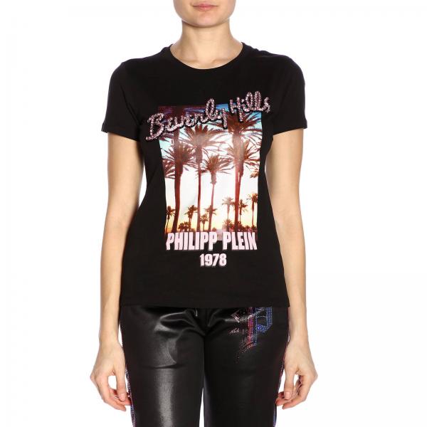 Philipp Plein Outlet: t-shirt for woman - Black | Philipp Plein t-shirt ...