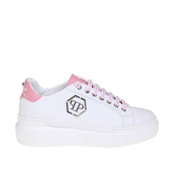 Plein Outlet: sneakers for woman - White 1 | Philipp WSC1201 PLE025N online on GIGLIO.COM