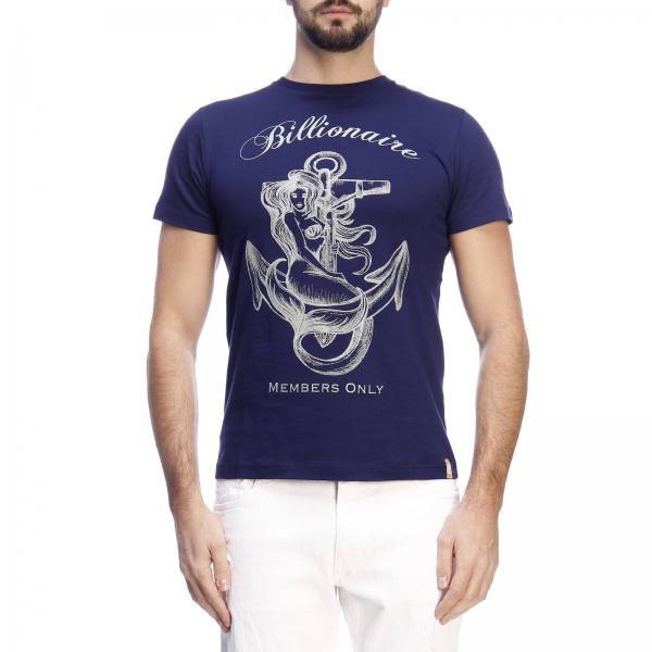 Billionaire Outlet: T-shirt men - Blue | T-Shirt Billionaire ...