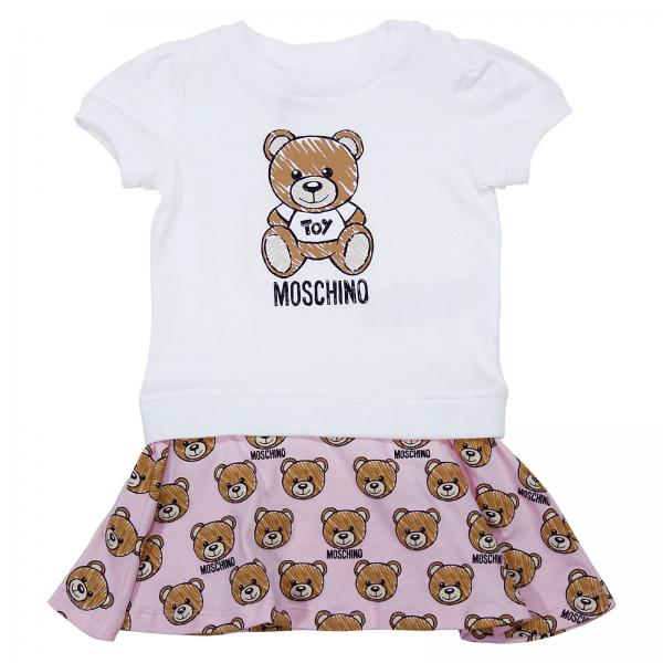 Moschino Baby Outlet dress for girls Pink Moschino Baby dress