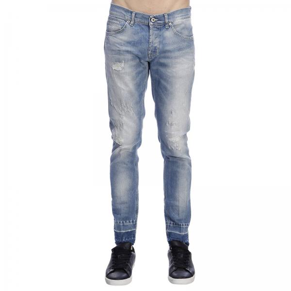 Dondup Outlet: pants for man - Blue | Dondup pants UP232 DS0222 GEORGE ...