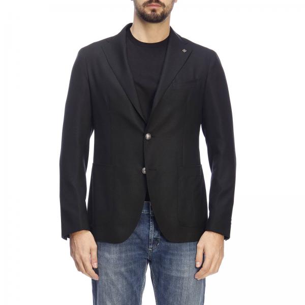 Tagliatore Outlet: Jacket men - Black | Jacket Tagliatore ...