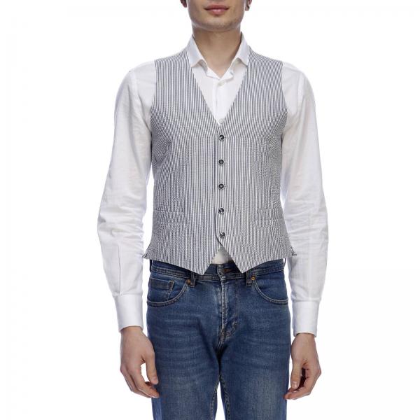 L.b.m. 1911 Outlet: Suit Vest For Man - Gnawed Blue | L.b.m. 1911 Suit ...