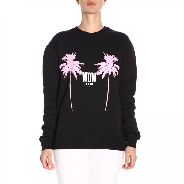 Msgm Outlet: Sweatshirt women - Black | Sweatshirt Msgm ...