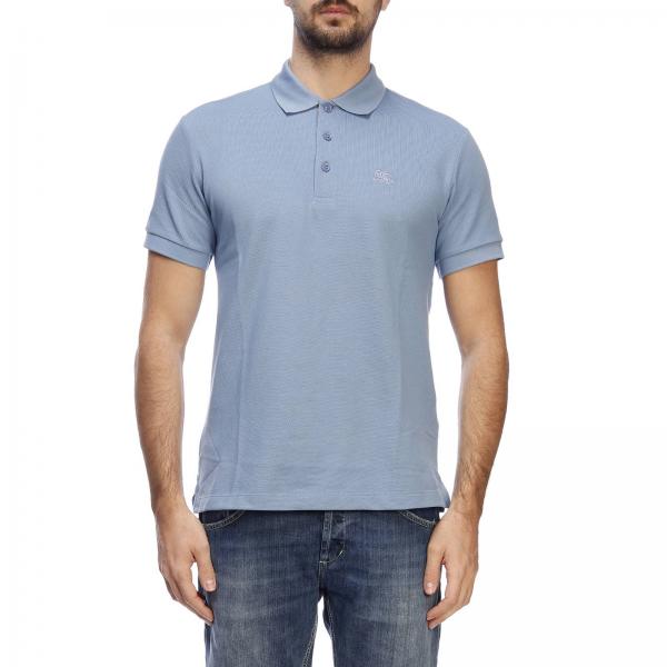 Burberry Outlet: T-shirt men - Sky Blue | T-Shirt Burberry 8003123 ...