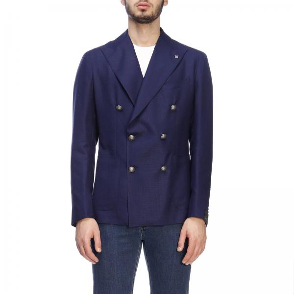 Tagliatore Outlet: Jacket men - Blue | Jacket Tagliatore ...