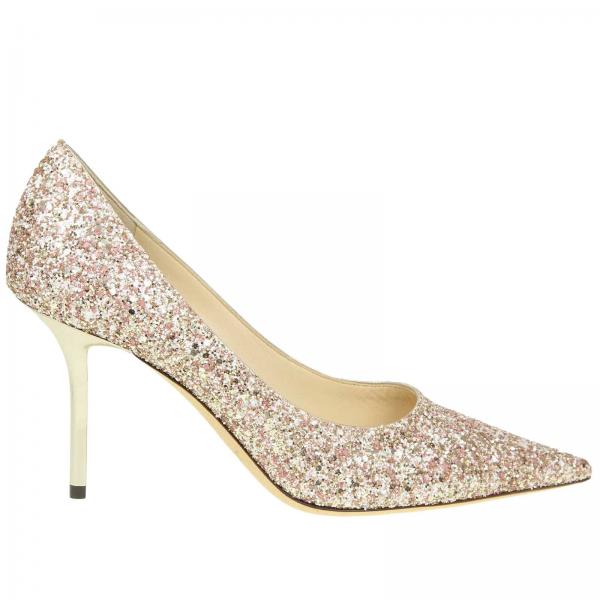 Jimmy Choo Outlet: Love pointy décolleté in glitter fabric | Pumps ...