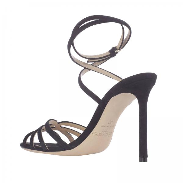 Jimmy Choo Outlet: Mimi sandal in suede - Black | Heeled Sandals Jimmy ...