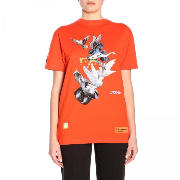 Heron Preston Outlet: T-shirt women - Orange | T-Shirt Heron Preston ...