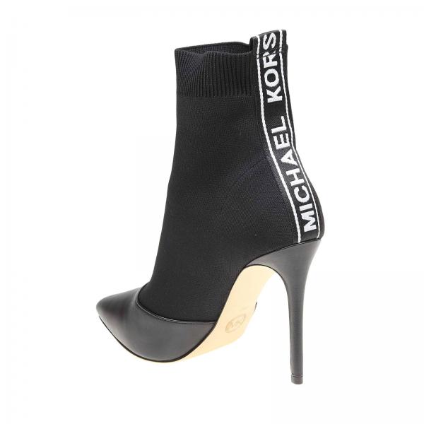 michael michael kors vicky logo tape knit ankle boot