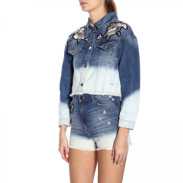Twin Sfumato Effetto set Ricami Jeans Floreali E Con Giacca Di Yyfg7b6