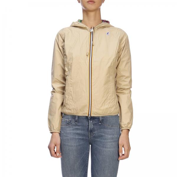 KWay Outlet Jacket women Jacket KWay Women Beige Jacket KWay