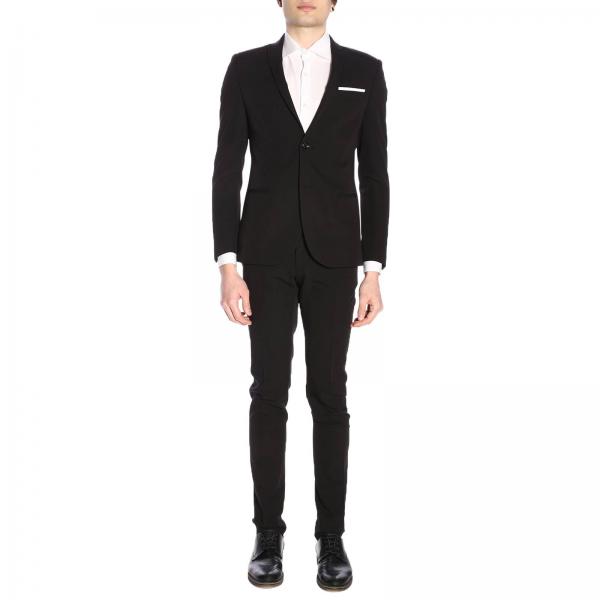 Daniele Alessandrini Outlet: Suit men - Black | Suit Daniele ...