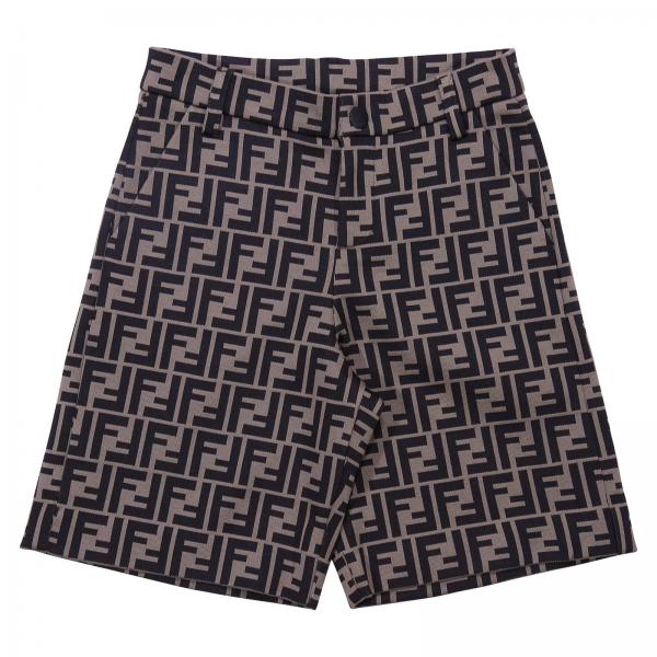 Fendi Outlet: shorts for boys - Brown | Fendi shorts JMF176 A69J online ...