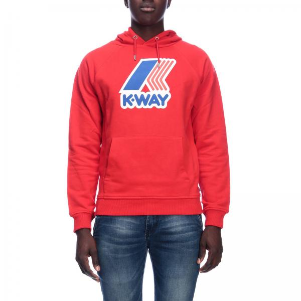 K Way Outlet Sweatshirt Men Sweatshirt K Way Men Red Sweatshirt K