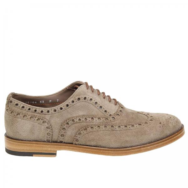 Santoni Outlet: Brogue shoes men - Beige | Brogue Shoes Santoni ...