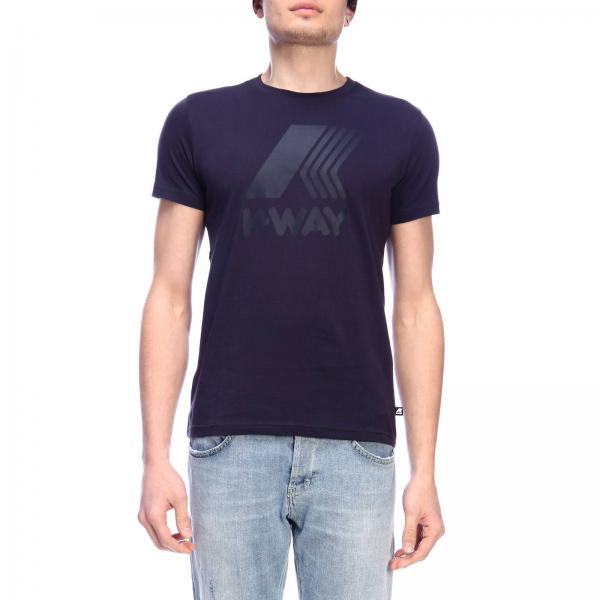 K-Way Outlet: T-shirt men - Blue | T-Shirt K-Way K009PR0 GIGLIO.COM