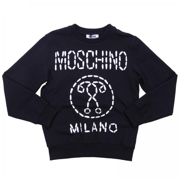 Moschino Baby Outlet sweater for boys Black Moschino Baby sweater HMF02H LDA00 online on