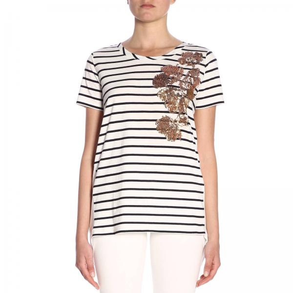 Twinset Outlet: T-shirt women Twin Set - Striped | T-Shirt Twinset ...