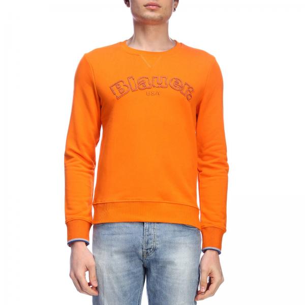 Blauer Outlet: sweatshirt for man - Orange | Blauer sweatshirt ...