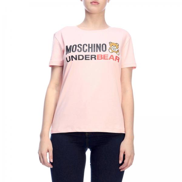 Moschino Outlet: T-shirt women Underbear - Pink | T-Shirt Moschino ...