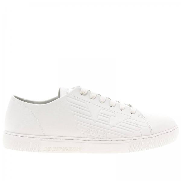 Emporio Armani Outlet: Sneakers men - White | Sneakers Emporio Armani ...