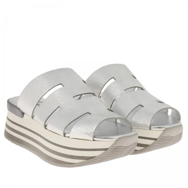 Hogan Outlet: Flat sandals women | Flat Sandals Hogan Women Silver ...