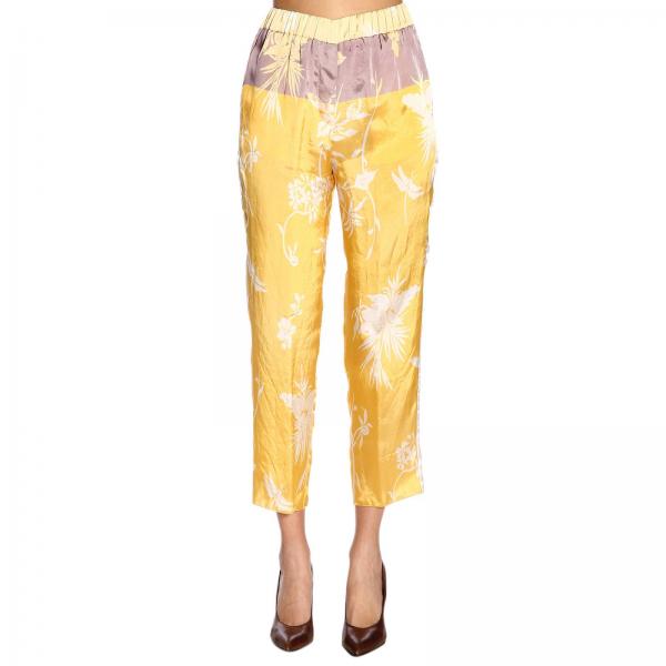 Forte Forte Outlet: pants for woman - Yellow | Forte Forte pants 6214 ...
